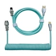 thumbnail image 2 of Viflosae Coiled USB C Cable For Gaming Keyboard Double-Sleeved Mechanical Keyboard Cable With Detachable Metal 1.5M USB-C To USB-A Electronics Gadgets, 2 of 5