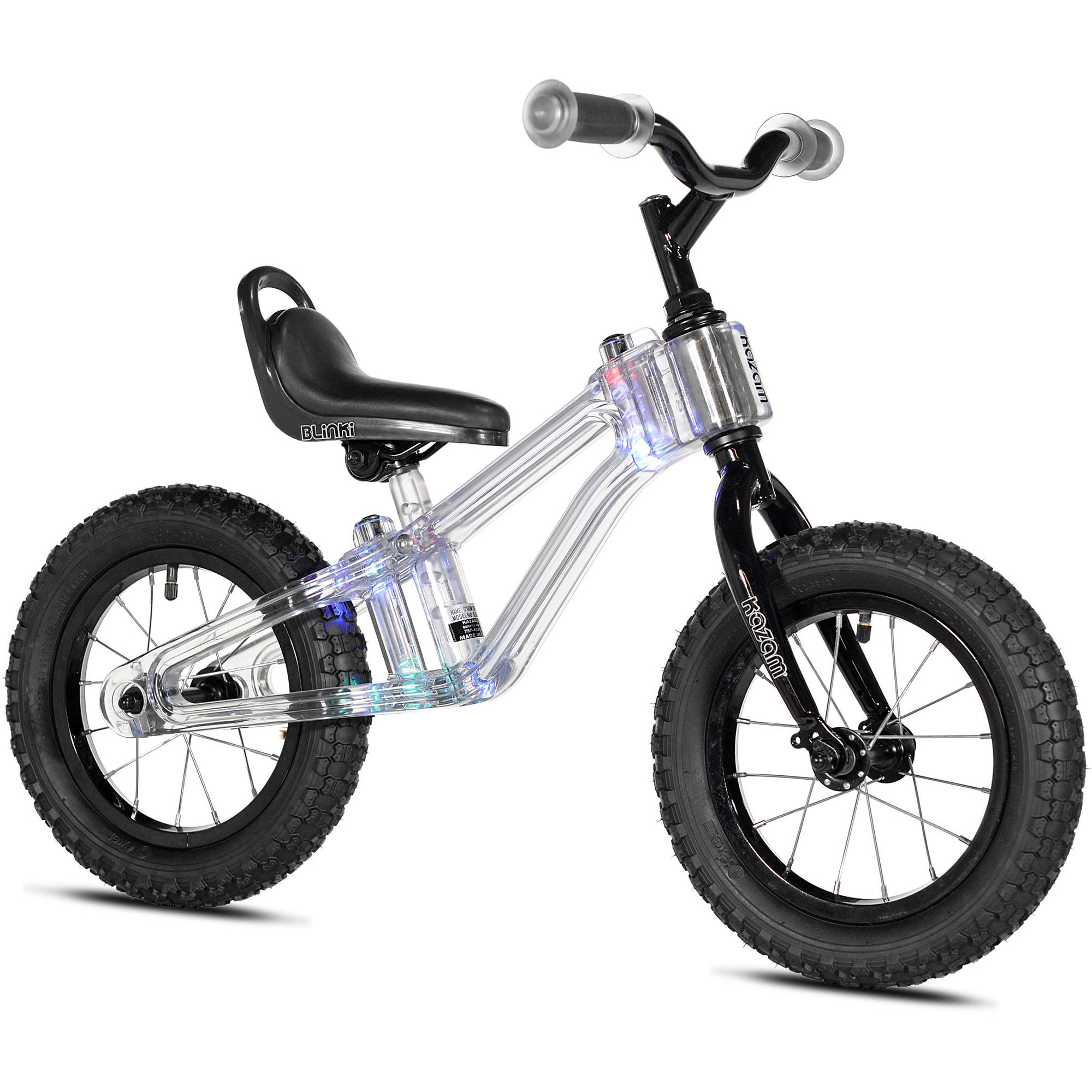 KaZAM 12" Blinki Balance Child's Bike with Multi-Colored LED Lights, Black - image 4 of 7