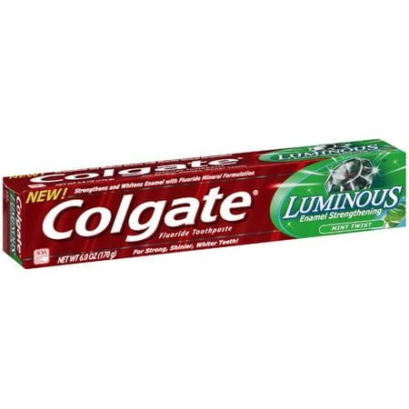 Colgate: Fluoride Luminous Enamel Strengthening Mint Twist Toothpaste, 6 oz