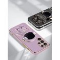 thumbnail image 2 of Compatible with Samsung Galaxy S23 Ultra Case Silicone TPU Plating, Samsung S23 Ultra Phone Case Cute Astronaut Pattern Cover with Stand for Women Girls (Purple), 2 of 14