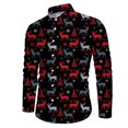 thumbnail image 3 of Camisas navideñas para hombre, camisas de manga larga con botones, camisas de Papá Noel para fiestas al aire libre, camisas de calle de invierno con elástico hacia abajo, 3 of 5