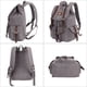 thumbnail image 5 of Mochila de lona vintage Kaukko Mochila de senderismo para viajes al aire libre Mochilas escolares KAUKKO K1016-Grey, 5 of 5