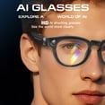 thumbnail image 3 of Lunettes AI Smart Camera 800W Traduction en Temps Réel Stabilisation d'Image HD Lunettes de Soleil Musicales pour Bureau Voyage d'Affaires, 3 of 7