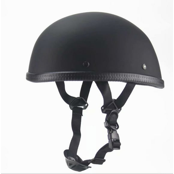Bike Helmet Electric Bike Helmet Nostalgic Personality Retro Helmet Scoop Helmet EE Half Helmet Electric Bicycle Helmet Battery Light Body Car Helmet, (Matte Black M)