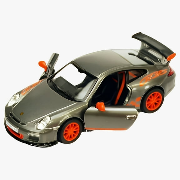 5" Kinsmart 2010 Porsche 911 GT3 RS Diecast Toy Model 1:36 Pull Action Grey