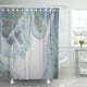 thumbnail image 1 of ABPHQTO El lujo natural incorpora los remolinos de mármol ondulado Ágata para cortinas de ducha de baño con efecto Luxe 152x180 cm, 1 of 2