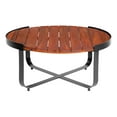 thumbnail image 6 of Christopher Knight Home Industrial 36" Outdoor Coffee Table, Wood Top with Metal Frame, Khaya, 6 of 6