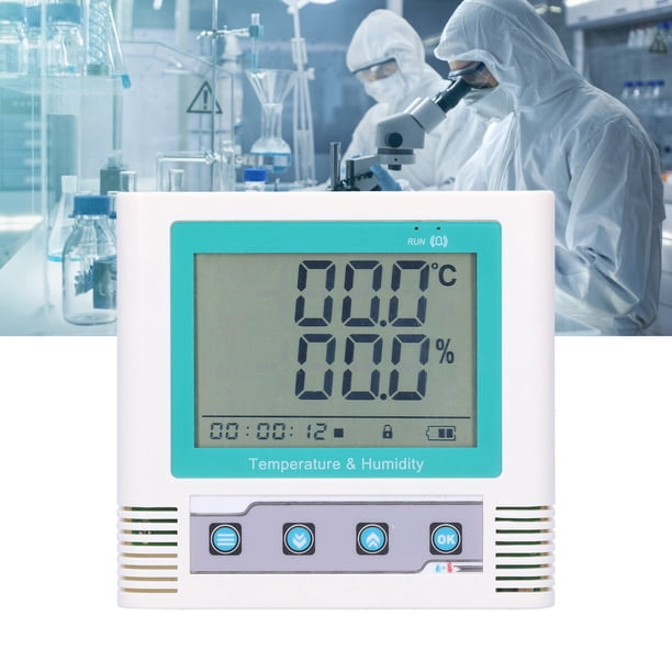 RecordAradora de Humedad de Temperatura, Muntar LCD RecordAradora de Temperatura de Humedad Sobre la Función de Alarma de Limite Gran Espacio de Almacenamiento para la Industria