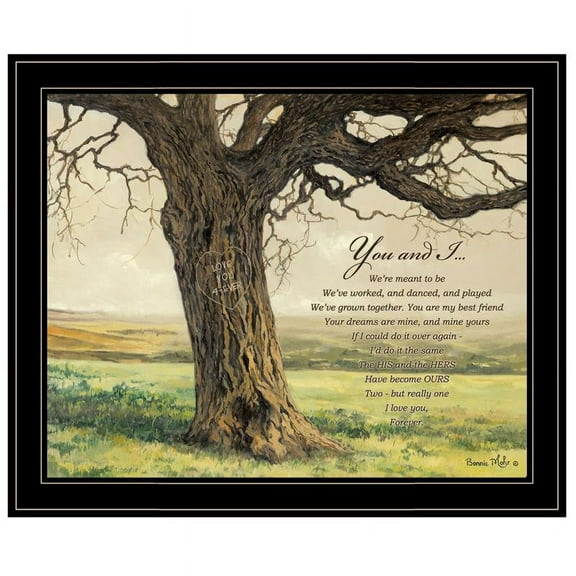 TrendyDecor4U Forever By Bonnie Mohr Ready To Hang Framed Print COW217-704G