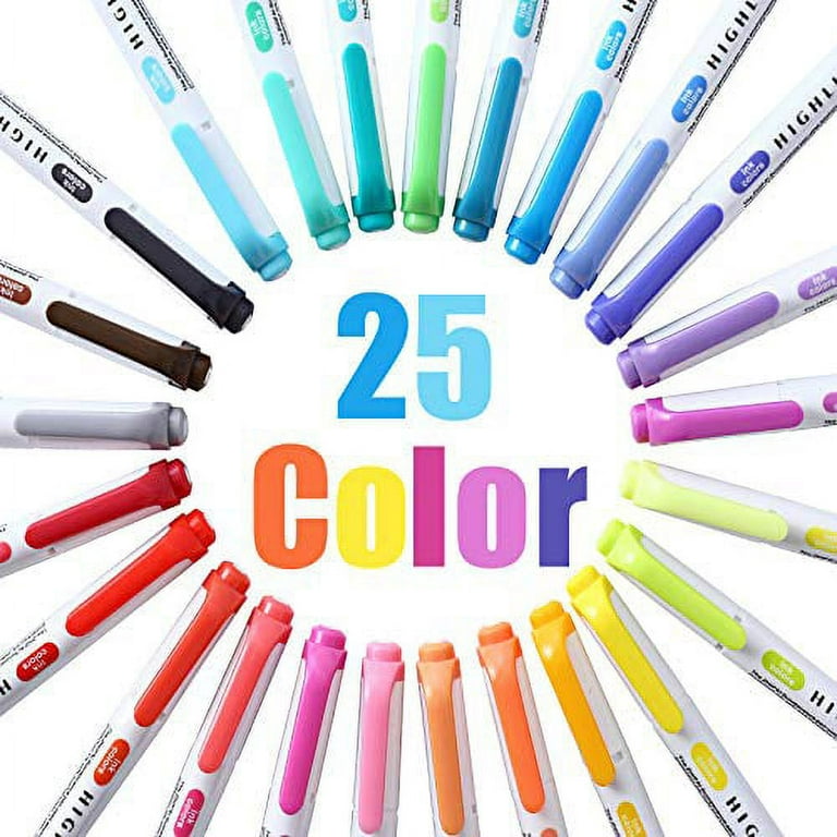 Zebra Mildliner, Double Ended Highlighter, Broad and Fine Tips, Assorted  Colors, 25 Pack 