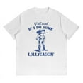 thumbnail image 2 of Y'all Mind If I Do Some Lollygaggin Graphic Tees Funny Frog Print T Shirts Y2k Shirt Casual Tops White,4XL, 2 of 6