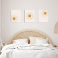 thumbnail image 4 of Boho Sun Wall Art Minimalist Boho Wall Decor Mid-Century Modern Wall Art Abstract Line Sun Horizon Nature Illustrations Orange Framed Wall Art for Living Room Bedroom Bathroom 12x16inch Set of 3, 4 of 6