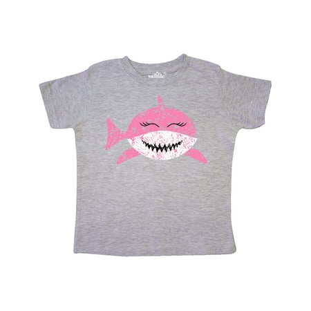 

Inktastic Cute Distressed Pink Shark Gift Toddler Boy or Toddler Girl T-Shirt
