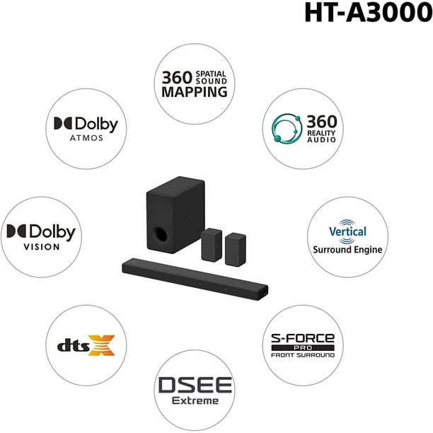 Barra de Sonido Sony HT A3000 3.1 Canales Dolby Atmos Sony Barra