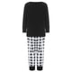 thumbnail image 3 of Pijamas navideños para toda la familia: camisetas de manga larga con estampado de gorro de Papá Noel y pantalones a rayas. Ropa de dormir navideña., 3 of 9