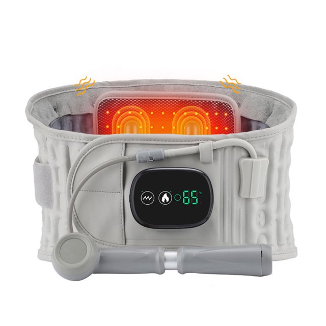 Cotton Cloth Heated Waist Belt Vibrating Massaging Thermal Inflatable Vibrating Massaging Heated Red Lighting Battery Powered Waistband Brace Support