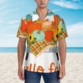 thumbnail image 2 of Fuzoiu Hello Fall Farm Truck Print Hawaiian Shirt for Men, Summer Beach Casual Short Sleeve Button Down Shirts, Men’s Beach Summer Shirts with Pocket,X-Large, 2 of 7