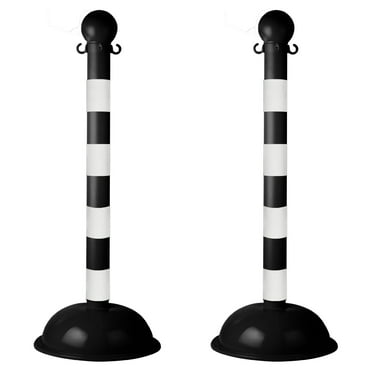 3 Inch Black/White Heavy Duty Stanchion (2 Pk)