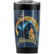 Batman Nightwing Moon Stainless Steel Tumbler 20 oz Coffee Travel Mug/Cup, Vacuum Insulated & Double Wall with Leakproof Sliding Lid | Great for Hot Drinks and Cold Beverages