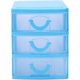 thumbnail image 2 of Mini caja de almacenamiento de plástico tipo cajón translúcido (azul de 3 capas), 2 of 5