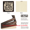 2D Flat, 1pc Vintage Wooden Framed Wall Art - A Negative Mind Will ...