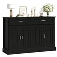 thumbnail image 5 of Homfa Modern Kitchen Sideboard Buffet Table, 4 Door 2 Drawer Wood Storage Cabinet Coffee Bar for Living Room Entryway, Black, 5 of 7