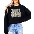 thumbnail image 4 of Bulldogs Camo Coquette Bow Sweatshirt for Women & Teens School Spirit Game Day Crewneck Black Sweatshirt Small, 4 of 7