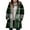 1Green, variant on FDGIU Women's Plaid Flannel Shacket - Plus Size Fleece Lined Hooded Coat, Long Sleeve Button-Down Shirt Jacket, Oversized Flannel Hoodie, Warm Winter Zip-Up Coat