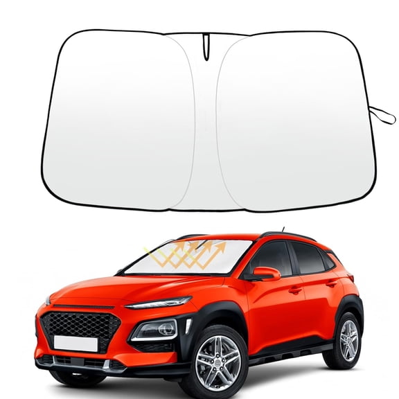 JJMY For Hyundai Kona 2018-2023 Front Windshield Sun Shade UV Block Cover Accessory , 1 Pack