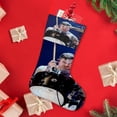 thumbnail image 4 of FALL OUT BOY Tema: Calcetines de Navidad, fino lino blanco para colgar en escaleras y chimenea, decoración navideña para el hogar, regalo de Navidad. 45cm × 32cm, 4 of 5