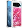 thumbnail image 3 of Case for Google Pixel 9 Case Glitter Liquid Cute Clear Phone Case,Floating Quicksand Shockproof Protective Bumper Soft TPU Cover for Google Pixel 9 / Pixel 9 Pro Love Pink YB, 3 of 14