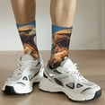 thumbnail image 6 of KLL Blue Sky White Cloud Eagle Print Cool Socks Men's Women's Crew Socks Funny Crazy Novelty Stockings, 6 of 6