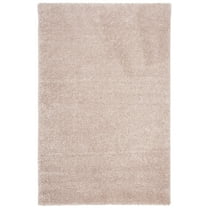 SAFAVIEH Solo Dulcibella Solid Plush Shag Area Rug, Beige, 5'1" x 7'6"