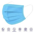 thumbnail image 3 of Masque Facial Jetable SD 3 Plis 50/PK - Bleu - 100 Masques, 3 of 6