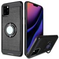 thumbnail image 6 of For Apple iPhone 13 Pro Max (6.7") Hybrid Ring Stand Brushed with 360 Rotating Ring Magnetic Bracket Dual Layer TPU Texture Rugged Cover ,Xpm Phone Case [Black], 6 of 7