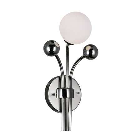 

1 Light Wall Light with Polished Nickel Finish