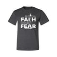 thumbnail image 2 of Wild Bobby, Faith Over Fear Psalm 118:6 White , Inspirational/Christian, Men's Graphic Tees, Heather Black, Small, 2 of 3