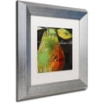 thumbnail image 2 of Trademark Fine Art "Painted Pear I" Canvas Art by Color Bakery White Matte, Silver Frame, 2 of 4