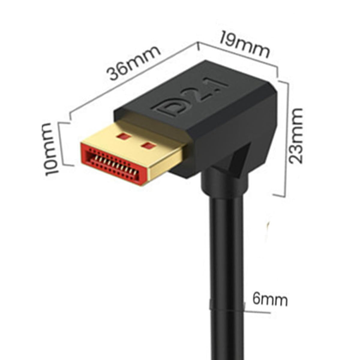 JJEAN-52Gbps Displayport 2.1 Extension Cable Support 16K@30Hz, 8K@120Hz,4K@240Hz/165Hz/144Hz,HDR,HDCP DSC 1.2a, for FreeSync G-Sync Gaming Monitor 4090 7900xt(50cm) (Up)