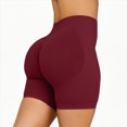 thumbnail image 4 of KPOPLK Women's 3"/5" High Waisted Biker Shorts - Spandex Yoga, Workout, Cycling, Volleyball, Dance Athletic Booty Shorts,Wine,Size M, 4 of 7