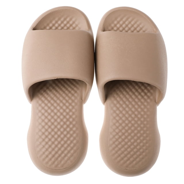 Bathroom Slippers Solid Color: Simple Thick Sole Household Sandals Shower Slides