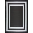 thumbnail image 2 of Playa Rug Reversible Indoor/Outdoor 100% Recycled Plastic Floor Mat/Rug - Weather, Water, Stain, Fade and UV Resistant - Paris- Black & White (6'x9'), 2 of 7