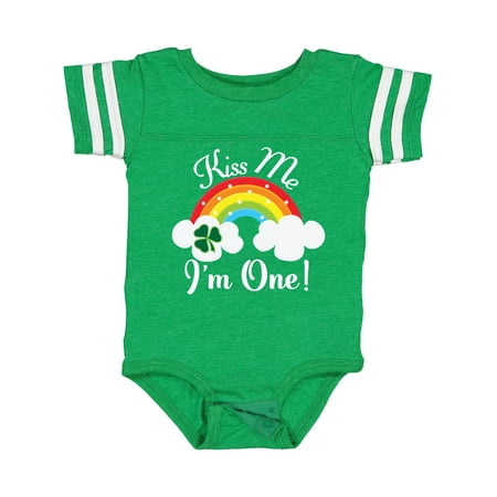 

Inktastic 1st Birthday Kiss Me Im One Gift Baby Boy or Baby Girl Bodysuit
