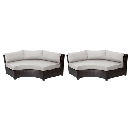 Tk Classics Barbados Curved Outdoor Middle Chair With 2 Sets Of Cushion Covers Set Of 2 Walmart Com