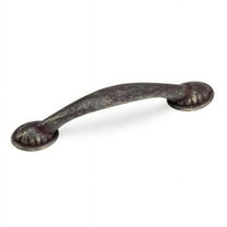 Laurey 24478 3 in. Flower Pull - Weathered Antique Bronze