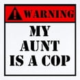 thumbnail image 2 of CafePress - Warning My Aunt Is A Cop Body Suit - Baby Light Bodysuit, Size Newborn - 24 Months, 2 of 4
