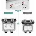 thumbnail image 3 of IP66 Outdoor Waterproof Socket with Switch, Waterproof Junction Box, Double Wall Outdoor Socket, 3 of 5
