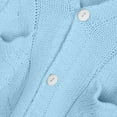 thumbnail image 6 of jsaierl Women Hooded Open Front Cardigan Cable Knit Sweaters Solid Color Button Down Chunky Long Sweater Coats with Pocket, 6 of 6