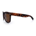 thumbnail image 6 of Rubberized Matte Tortoise Iconic Classic Horn Rim Hipster Sunglasses [Solid Brown], 6 of 8
