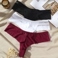 thumbnail image 5 of Iyufng Women Low Rise Breathable Thong Underwear Elastic Waistband Seamless Stretch Invisible Daily Intimates Panties, 5 of 6